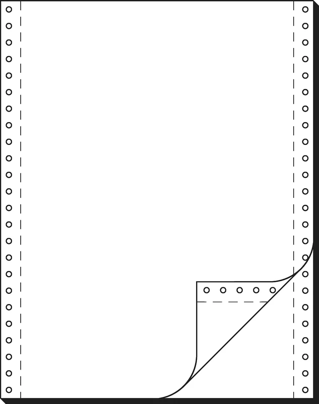 91200 Continuous Paper 2-Ply 12 Inches x 240 mm (A4 High) 52/52 g 1000 Sets LP, SD