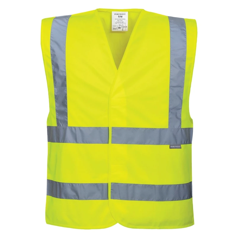 Portwest C470 Reflective Hi Vis Safety Vest Band and Brace Waistcoat Security Traffic Construction Workwear, Yellow, XX/3X