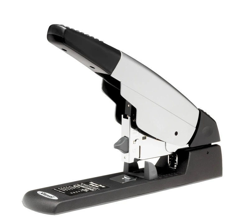 Rexel Apollo Heavy Duty Stapler, 200 Sheet Capacity, Uses Rexel No.23/8 staples, Metal Body, Silver/Black, 2100921