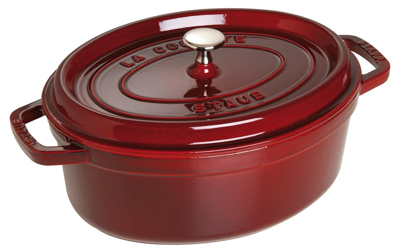 Staub Grenadine 29cm Oval Cast Iron Roaster - 4.25L Casserole