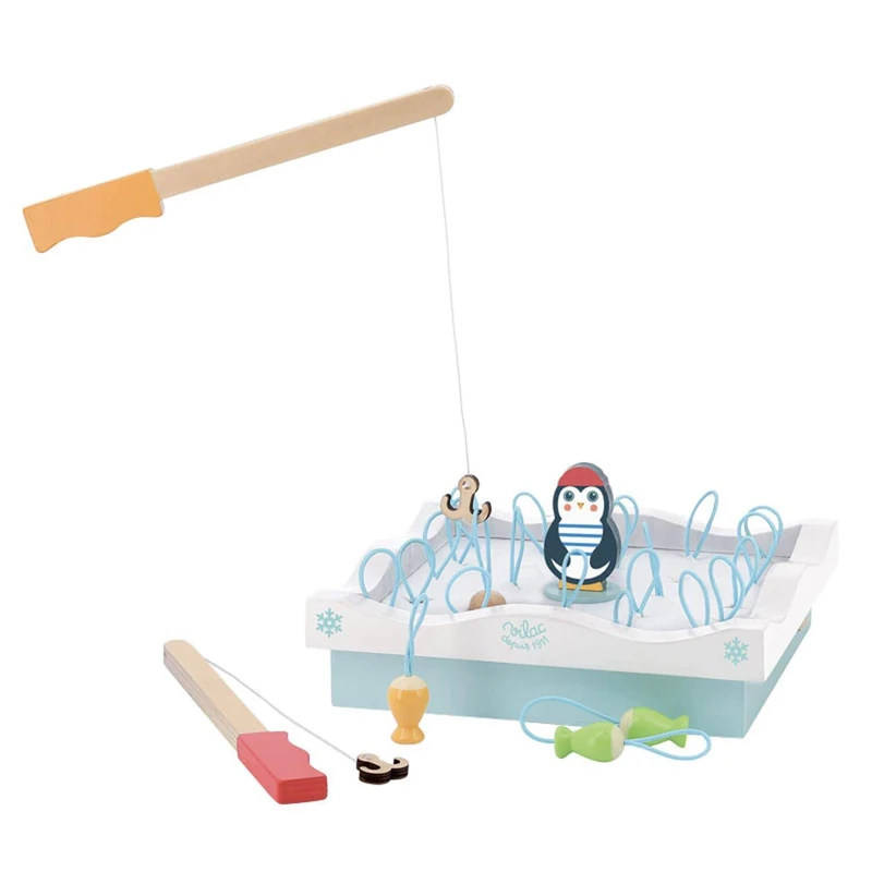 Vilac - Glagla Memopeach - Michelle Carlslund - Memory Game - Find the fish that go with the fishing rod - Wooden - From 3 years old