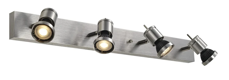 SLV Surface-Mounted Wall and Ceiling Light ASTO 4 / Internal Ceiling and Wall Illumination, Surface-Mounted Light, Wall-Mounted Light, Ceiling spot / GU10 75W Aluminium