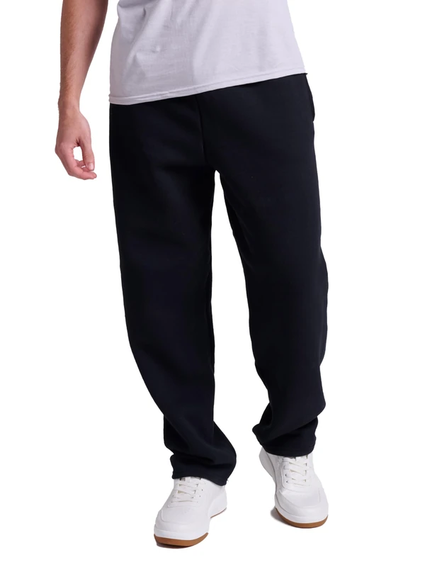 Russell Athletic Men's Dri-Power Open Bottom Sweatpants with Pockets, Black, XXL