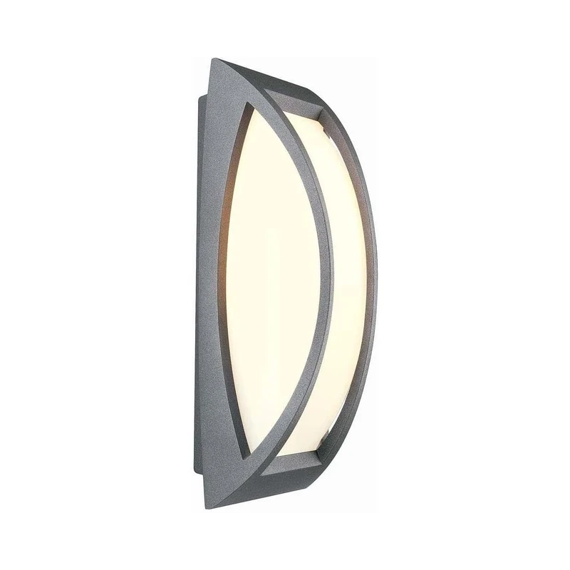 SLV Surface-Mounted Wall and Ceiling Light Meridian 2 / Illumination for Walls, Paths, entrances, LED Outdoor spot, Surface-Mounted Outdoor Light, Garden lamp, Ceiling spot / E27 IP54 25W Anthracite