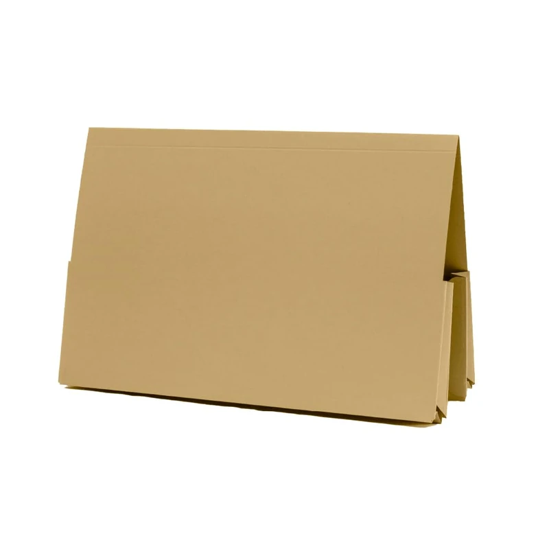 Exacompta - Ref 214-BUFZ - Guildhall - Double Pocket Legal Wallet, 315gsm Premium Quality Heavyweight Manilla, A4 & Foolscap, Blue Angel Certified - Buff, Pack of 25
