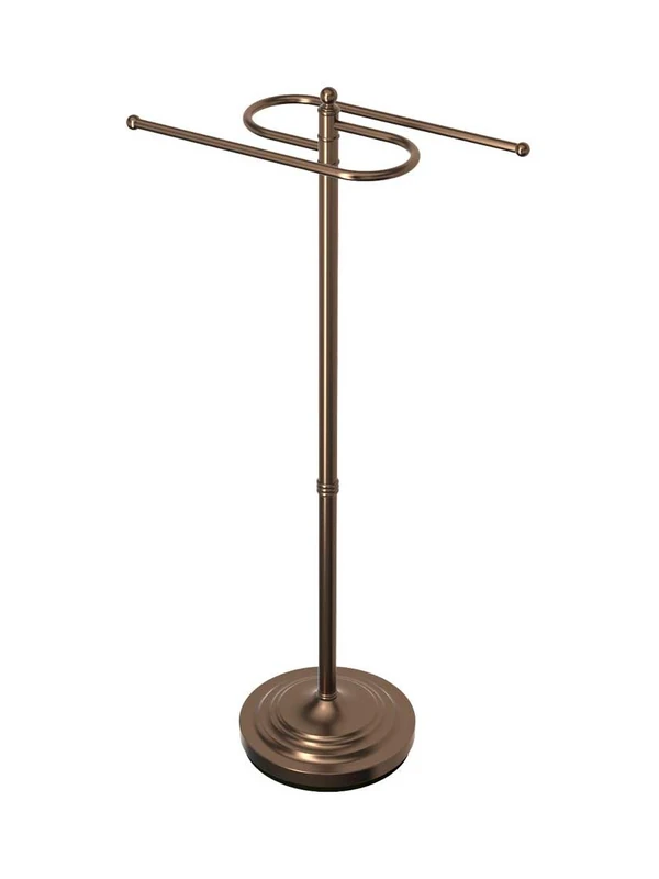 Gatco 1508 Floor Standing S Style Towel Holder, Bronze