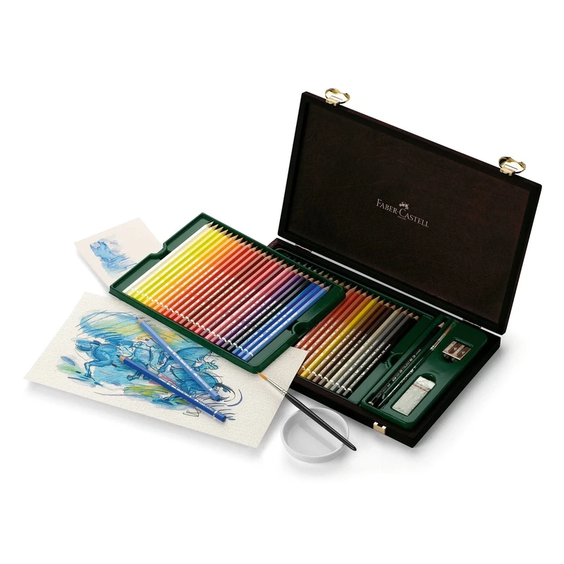 Faber-Castell Art & Graphic Albrecht Dürer Watercolour Pencil, Multicoloured, Wooden Case Of 48, For Art, Craft, Drawing, Sketching, Home, School, University, Colouring