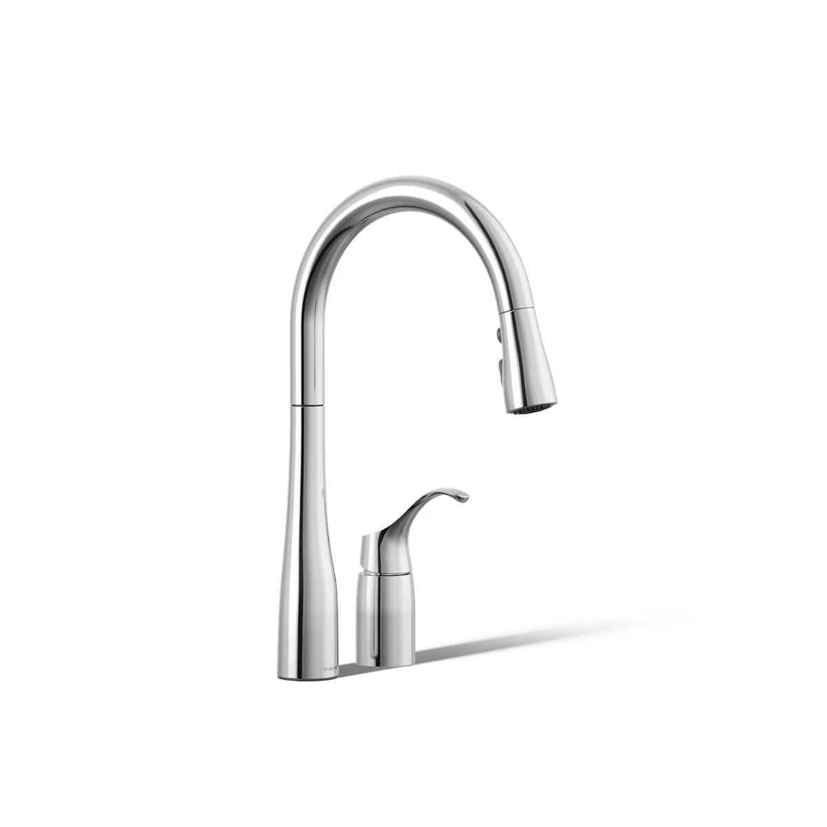 KOHLER K-647-CP Simplice Pull-Down Kitchen Sink Faucet, Polished Chrome