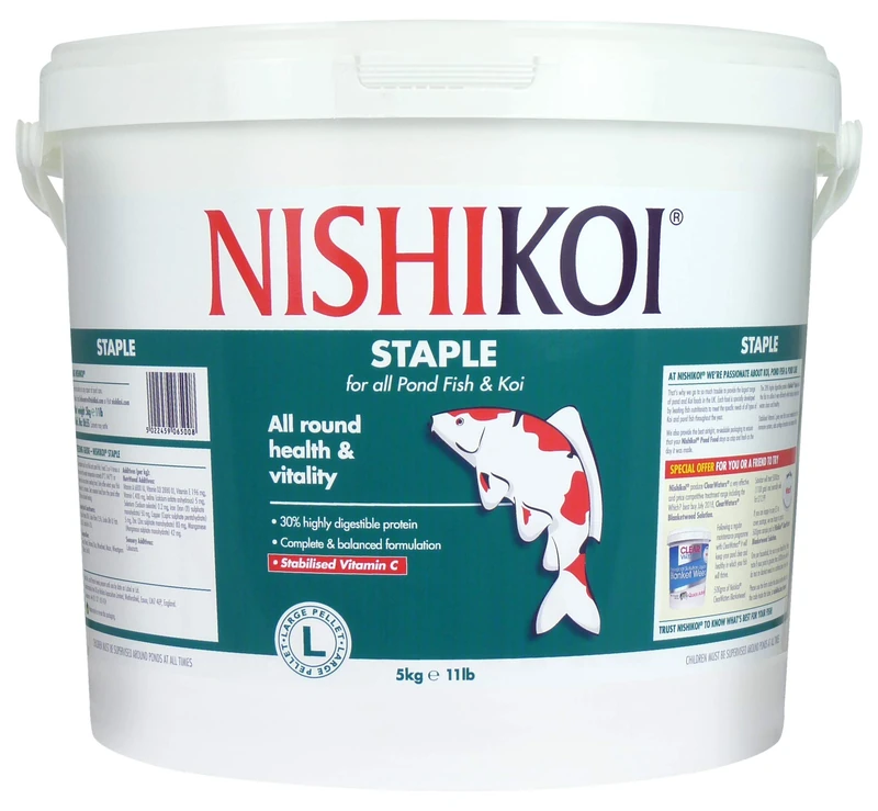 Nishikoi Staple Complete Food for Koi and Pond Fish - Large Pellets - 5kg