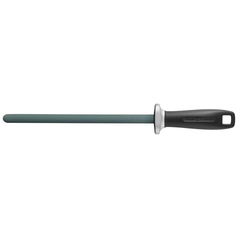 ZWILLING Ceramic Sharpening Steel, Length: 23 cm, Black Plastic Handle with Suspension Eyelet