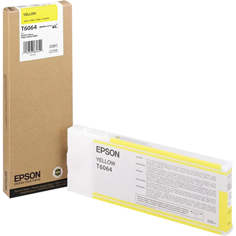 Epson Ink Cartridge for Stylus Pro 4800, Yellow, Genuine