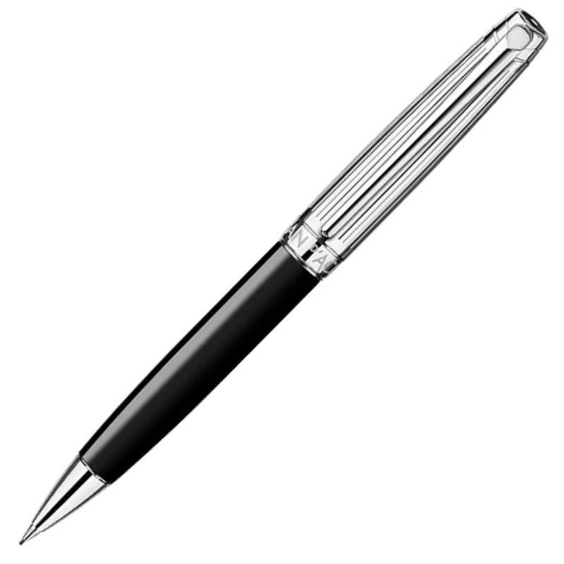 Caran d'Ache Leman Silver Plated Bicolor Mechanical Pencil - Black