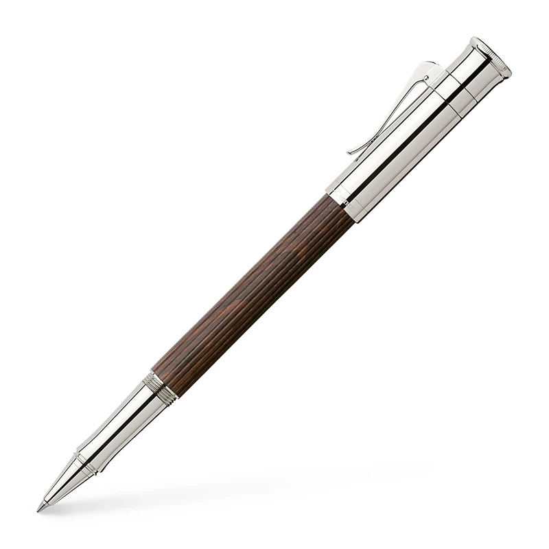 Graf von Faber-Castell Classic Platinum Plated Rollerball Pen - Grenadilla