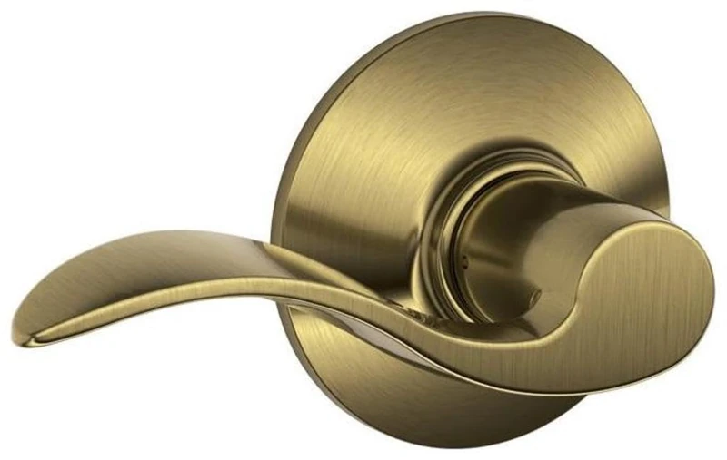 Schlage F10ACC609 Accent Passage Lever, Antique Brass