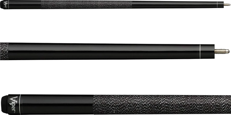 Viper Elite 58" 2-Piece Billiard/Pool Cue, Metal Black, 18 Ounce