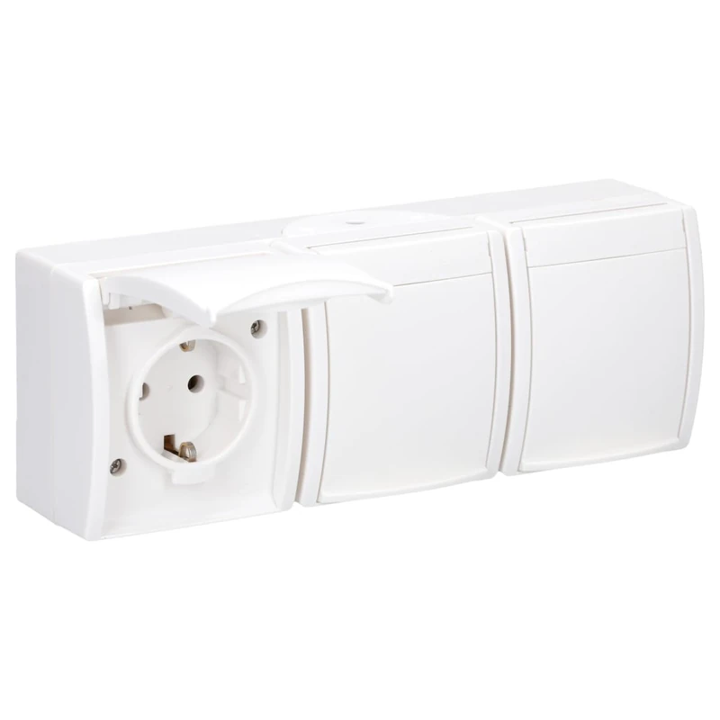 Busch-Jaeger 2300/2300 / 3EW SCHUKO SOCKETS triple alpine Cream 3 ® 54