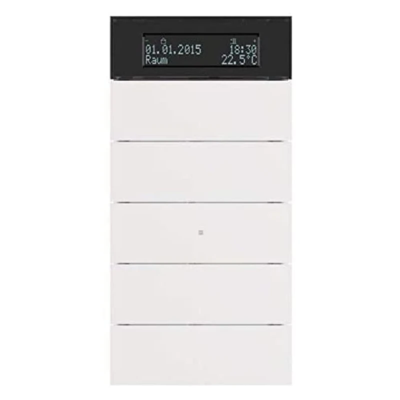 Hager B. IQ – Keyboard b-iq 5 Times with Thermostat + Display White Polar