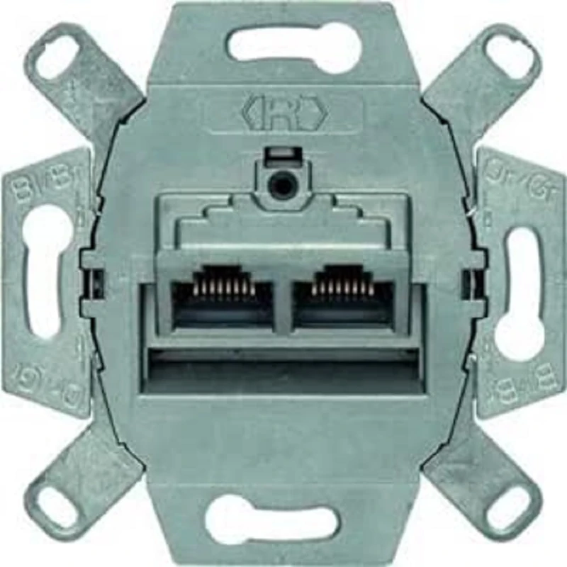 Berker 4587 1 Central Piece, Stainless Steel, 1 Piece Speaker Junction Box