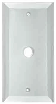 Hager 1311 Glass Plate with Bezel 1 Pole Polar White