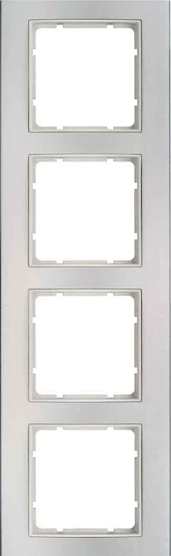 Hager B3 – 4 Elements Aluminium Frame Polar White