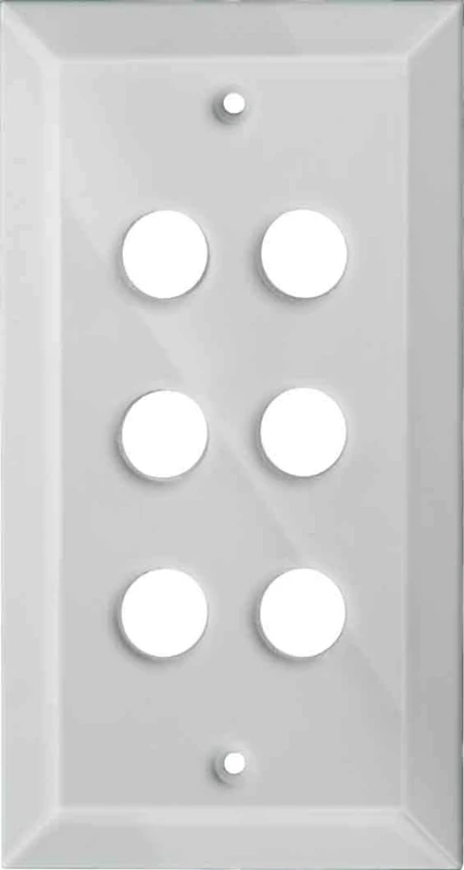 Cover frame 6x clear glass - Frame 6-gang 1366