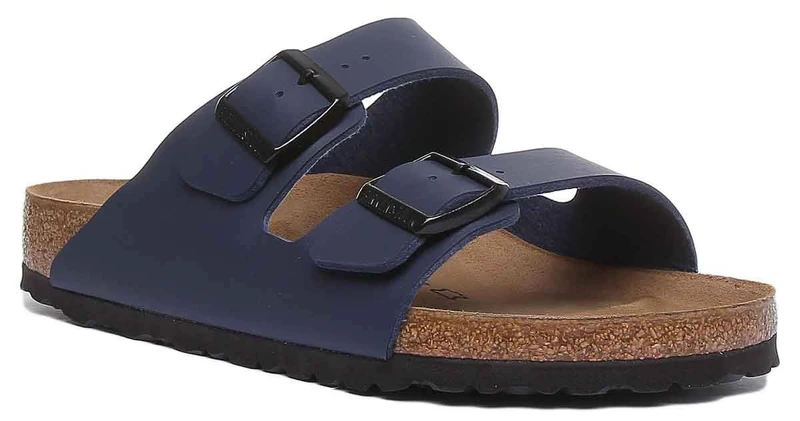 Birkenstock ARIZONA Birko-Flor Wide, Men's Sandals, Blue, 5.5 UK (39 EU)
