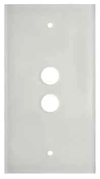 Hager 1392 Flat Glass Plate 2 Poles White