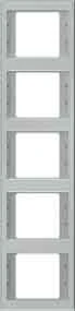 Hager K5 – Frame 5 Elements Vertical Stainless Steel