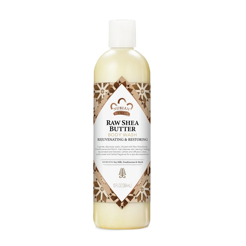 Nubian Heritage Body Wash, Raw Shea and Myrr, 13 Fluid Ounce - Image 1