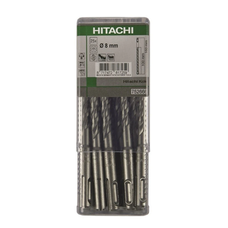 Hitachi 752648 – Multipack 25 2 Bits Drill SDS-Plus 5 x 160 mm 100 m Util