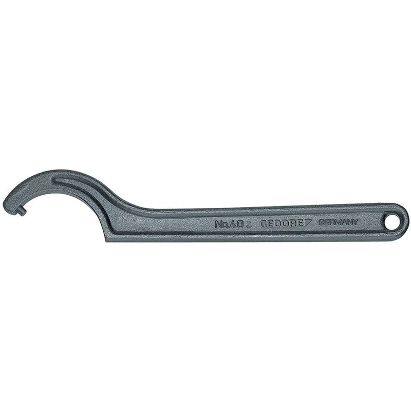 GEDORE Hook spanner with pin, for Capstan nuts, AF 205-220 mm, Tip dia. 8 mm, Ratchet spanner, 40 Z 205-220