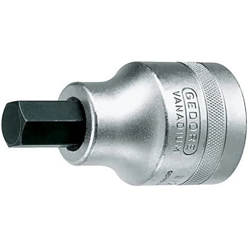 Gedore 21 DIN7422 1 Inch Square Screwdriver Bit, Hex, 17 mm (1), 6181010