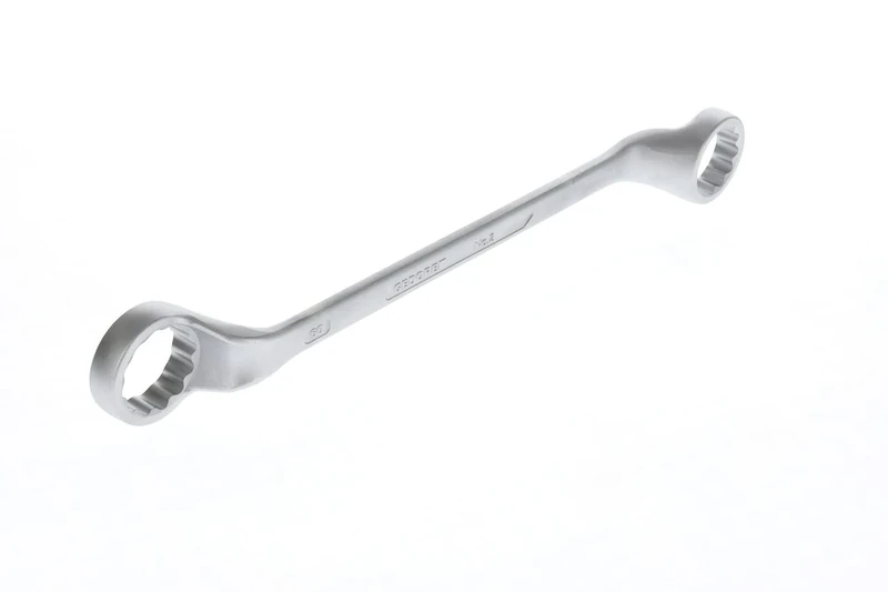 GEDORE Double-ended ring spanner, AF 55+60 mm, Offset, 5° angled, Slender, Bi-hex, UD profile, Spanner, 2 55X60