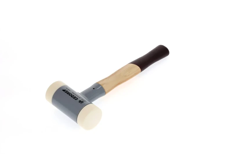 Gedore Non-Rebound Soft Hammer, Diameter 60 mm, Hickory Handle, Interchangeable Polyamide Heads