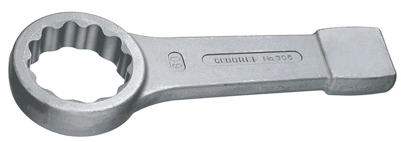 GEDORE Striking Ring Spanner 130 mm, High Precision Wrench Width, Robust for Industry and Crafts, Made in Germany - 130 mm