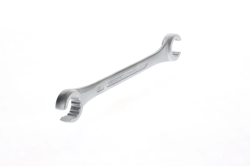 GEDORE Double-ended ring spanner open, AF 24+27 mm, 15° angled, Bi-hex, UD profile, Spanner, 400 24X27