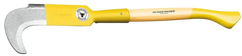 Ochsenkopf OX 70 H-0905 Single-Handed Culture Sickle with Hickory Handle Yellow 73.0 x 16.0 x 3.5 cm