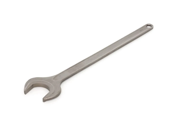 GEDORE Single Open-Ended Spanner 115 mm with Hanging Hole High-Quality Vanadium Steel Anti-Glare Look Steel Grey According to DIN 894