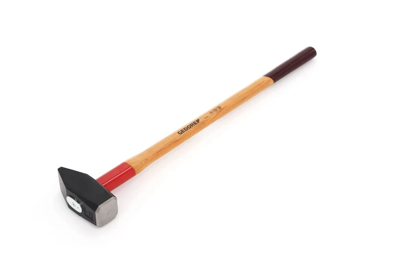 GEDORE Sledge Hammer 6 kg with ROTBAND-Plus Handle Attachment, Shatterproof Hickory Wood, 900 mm, Forged Hammer Head