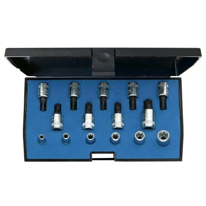 Gedore ITX20TX-015 1/4 Screwdriver Bit Socket Set - Silver (15-Piece)