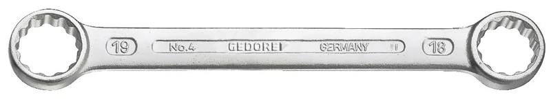 GEDORE Double-ended ring spanner, AF 27+32 mm, Straight, Flat, Slender, Bi-hex, UD profile, Spanner, 4 27x32
