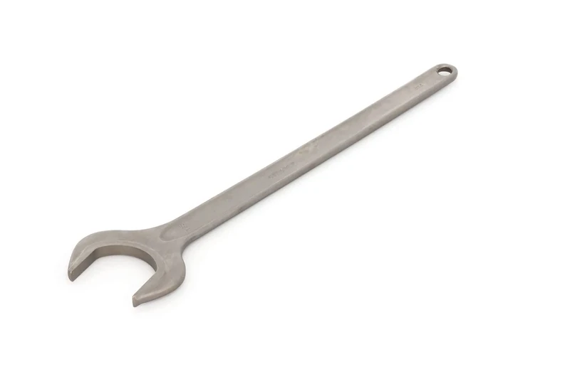 GEDORE 6576460 Single Open-Ended Spanner 135 mm with Hanging Hole High-Quality Vanadium Steel Anti-Glare Look Steel Grey According to DIN 894 894
