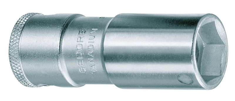 Gedore 57MH 1/2 18 mm Spark Plug Socket with Magnet - Silver - Image 1