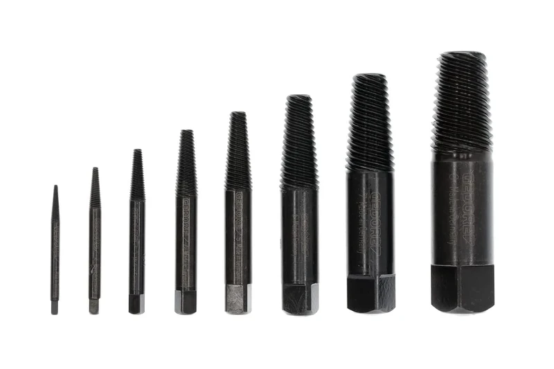 GEDORE Screw Extractor Set Chrome Vanadium Steel 54 HRC in Clear Plastic Box 8 Pieces M3-M45