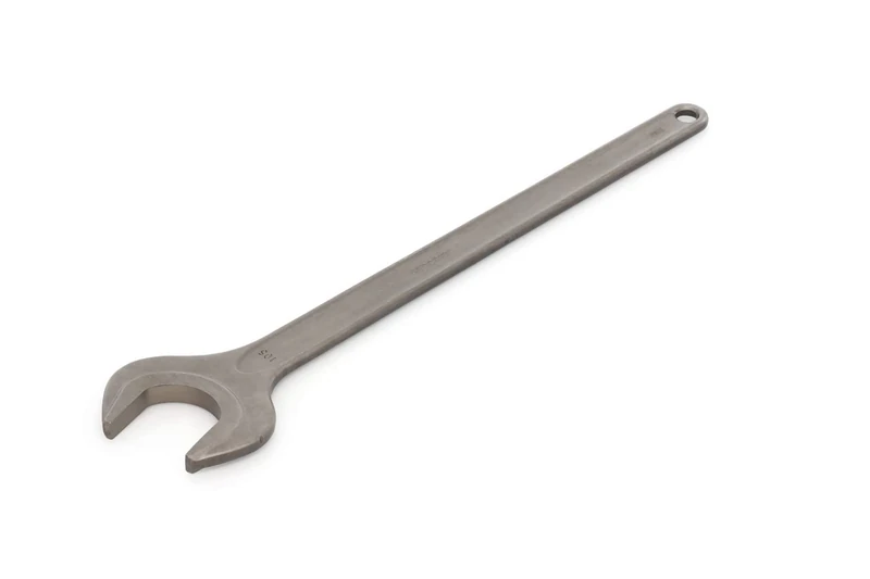 GEDORE Single Open-Ended Spanner 105 mm with Hanging Hole High-Quality Vanadium Steel Anti-Glare Look Steel Grey According to DIN 894