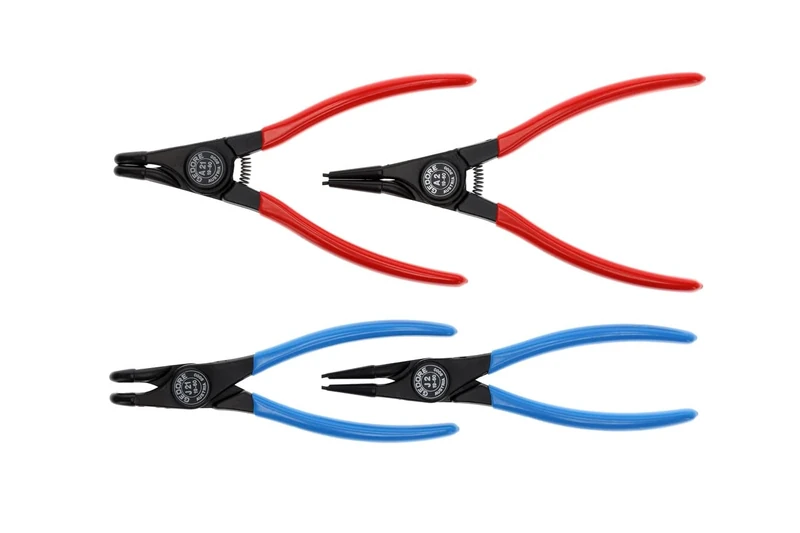 GEDORE 4-pc. Circlip pliers set, Tool set for inner and outer circlips, Straight and 90° angled, S 8000