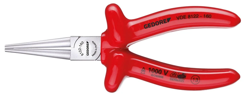 Gedore VDE Round Nose Pliers VDE 8122 160