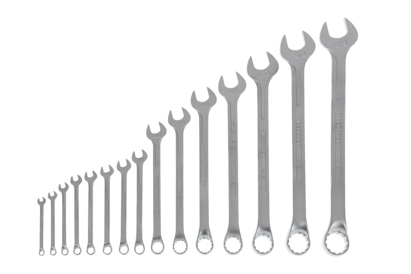 GEDORE 15-pc. Combination spanner set, AF 6-32 mm, Offset, Bi-hex, UD profile, Spanner set, 1 B-0115