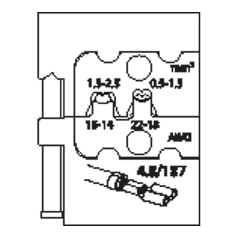 Gedore Modular Insert for Plates Female Terminals 4.8 – 8140 – 10