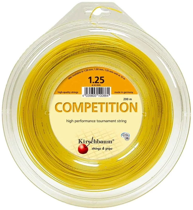 Kirschbaum Competition String Reel - Yellow, 1.3 mm/200 m